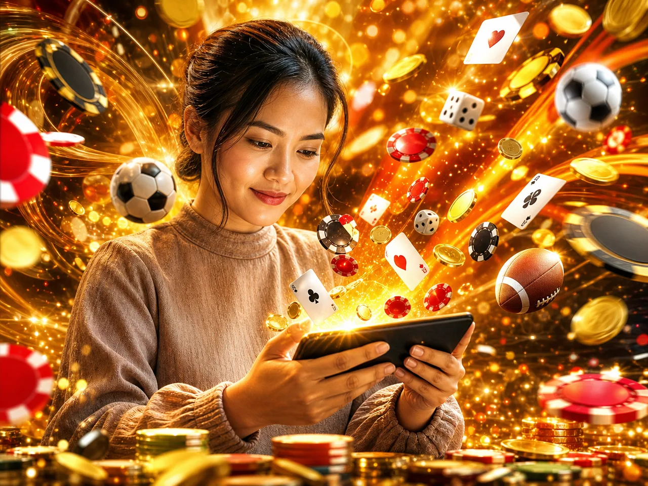 Who We Are – mobile play gold illustration